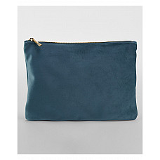 Blue Topaz Velvet Accessory Pouch