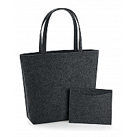 Charcoal Melange Felt Shopper