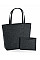 Charcoal Melange Felt Shopper