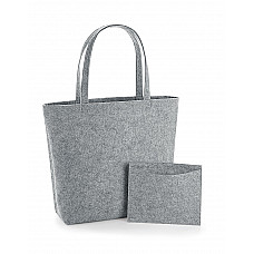 Grey Melange Felt Shopper