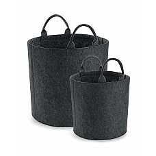 Charcoal Melange Felt Trug