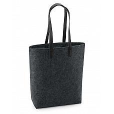 Charcoal Melange/ Black Premium Felt Tote