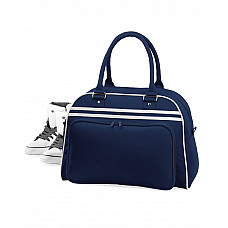 French Navy/White Retro Bowling Bag