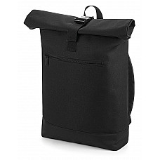 Black Roll-Top Backpack