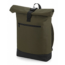 Military Green Roll-Top Backpack