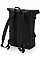 Black/Black Block Roll-Top Backpack