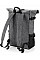 Grey Marl/Black Block Roll-Top Backpack