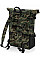 Jungle Camo/ Black Block Roll-Top Backpack