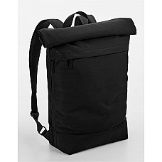 Black Simplicity Roll Top Backpack