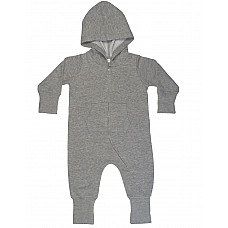 Washed Grey Melange Baby All-in-One