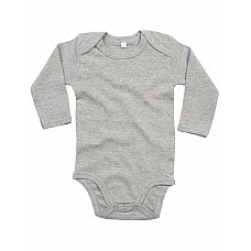 Heather Grey Melange Baby Long Sleeve Bodysuit