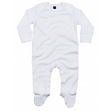 White Baby Sleepsuit with Scratch Mitts