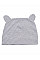 White/Heather Grey Melange Little Hat With Ears