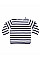 White/Navy Baby Breton Top