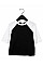 Black/White Toddler 3/4 Sleeve Baseball Tee