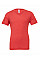 Red Triblend Canvas Unisex Triblend Short Sleeve V-Neck Tee