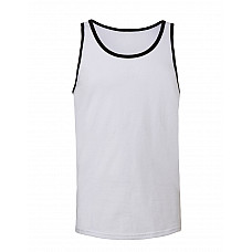 White/Black Canvas Unisex Jersey Tank