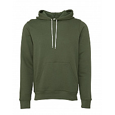 Military Green Canvas Unisex Poly-Cotton Fleece Pullover Hoodie