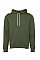 Military Green Canvas Unisex Poly-Cotton Fleece Pullover Hoodie