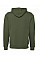 Military Green Canvas Unisex Poly-Cotton Fleece Pullover Hoodie