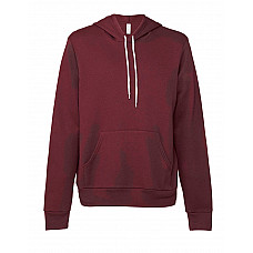 Maroon Canvas Unisex Poly-Cotton Fleece Pullover Hoodie