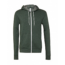 Heather Forest  Canvas Unisex Poly-Cotton Fleece Full-Zip Hoodie