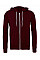 Maroon Canvas Unisex Poly-Cotton Fleece Full-Zip Hoodie