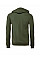 Military Green Canvas Unisex Poly-Cotton Fleece Full-Zip Hoodie