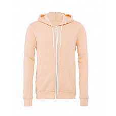 Peach Canvas Unisex Poly-Cotton Fleece Full-Zip Hoodie