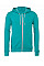 Teal Canvas Unisex Poly-Cotton Fleece Full-Zip Hoodie