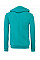 Teal Canvas Unisex Poly-Cotton Fleece Full-Zip Hoodie