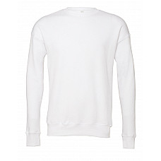 White Unisex Drop Shoulder Fleece