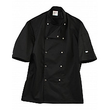 Black Short Sleeve Chef's Jacket