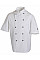 White Removable Stud Short Sleeve Chef's Jacket