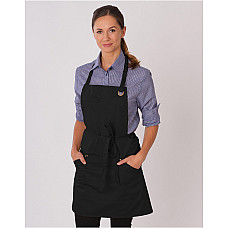 Black Le Chef Apron with Metal Eyelets