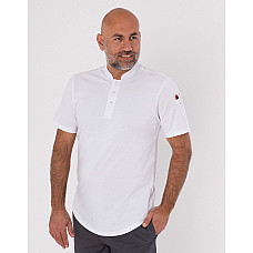 White Le Chef Pique Chef Shirt