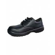 Black Comfort Grip Lace up Safety Shoe