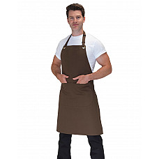 Khaki Canvas Bib Apron With Pocket