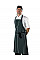 Black/White Large Cotton Striped Apron