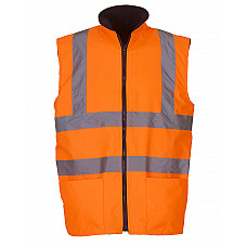 Hi Vis Orange Hi-Vis Reversible Fleece Vest