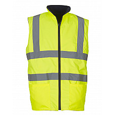 Hi-Vis Yellow Hi-Vis Reversible Fleece Vest