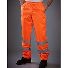 Hi Vis Orange Hi-Vis Polycotton Work Trouser (Reg)