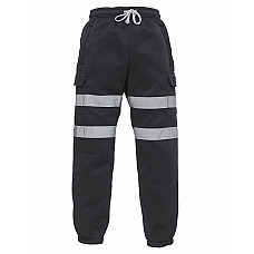 Black Hi-Vis Jogging Pants