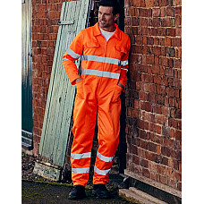 Hi Vis Orange Hi-Vis Polycotton Coverall