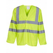 Hi-Vis Yellow Hi-Vis Long Sleeve Waistcoat