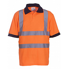 Hi Vis Orange Hi-Vis Short Sleeve Polo Shirt