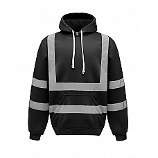 Black Hi-Vis Pull-Over Hoodie