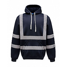 Navy Hi-Vis Pull-Over Hoodie