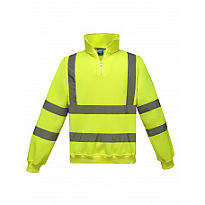 Hi-Vis Yellow Hi-Vis 1/4 Zip Sweatshirt