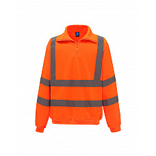 Hi Vis Orange Hi-Vis 1/4 Zip Sweatshirt